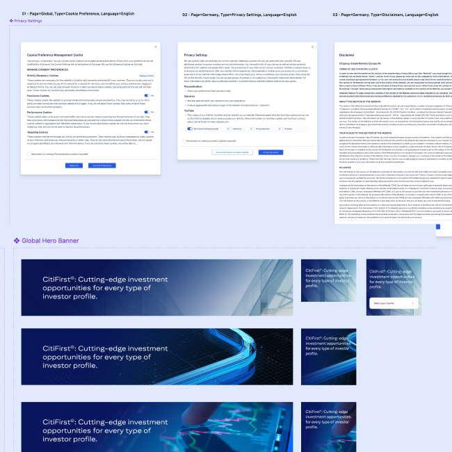 Enhancement Landing and Privacy Cookies Components